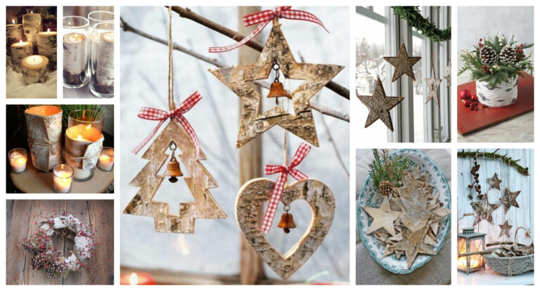20+ Weihnachtsinspirationen aus Birkenrinde und Holz: Schöne natürliche Ideen