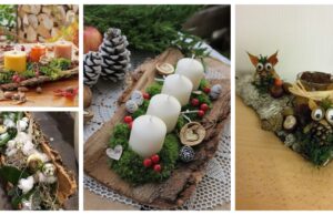 Verwenden Sie Holzrinde, um Dekorationen für die Wintersaison herzustellen