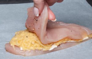 Hähnchenbrust gefüllt mit Kartoffelmischung