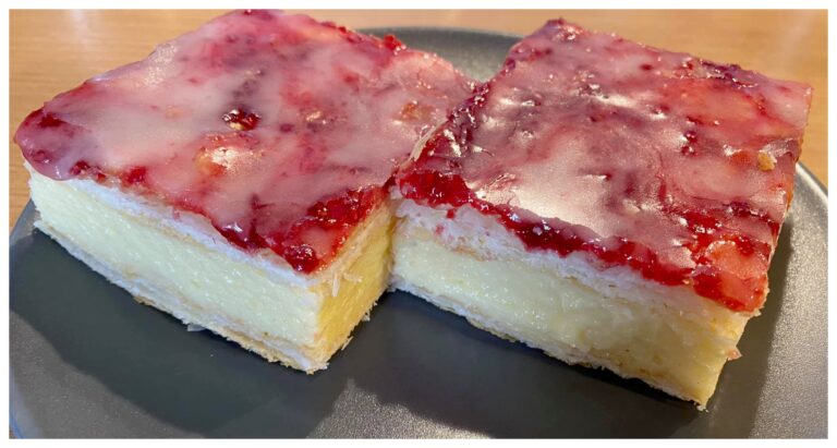 Erfrischende Eigelbschnitte – schnelle Blätterteigschnitte