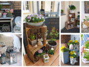 Inspirationen für Balkon- oder Terrassendekoration im Frühling: schöne Dekorationen schaffen