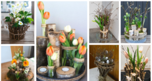 Inspiration für preiswerte Frühlingsdekorationen aus einfachen Zweigen