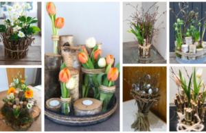 Inspiration für preiswerte Frühlingsdekorationen aus einfachen Zweigen