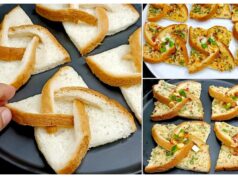 Ich habe das getoastete Brot einfach bestrichen, in Scheiben geschnitten und so gedreht: Vergessen Sie die normalen Sandwiches.
