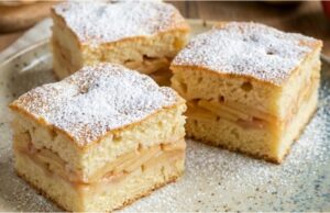 Hefekuchen mit Äpfeln und Erdbeer-Note: Saftigkeit in jedem Bissen Apfel-Hefekuchen mit Erdbeer-Pudding – auch am nächsten Tag saftig