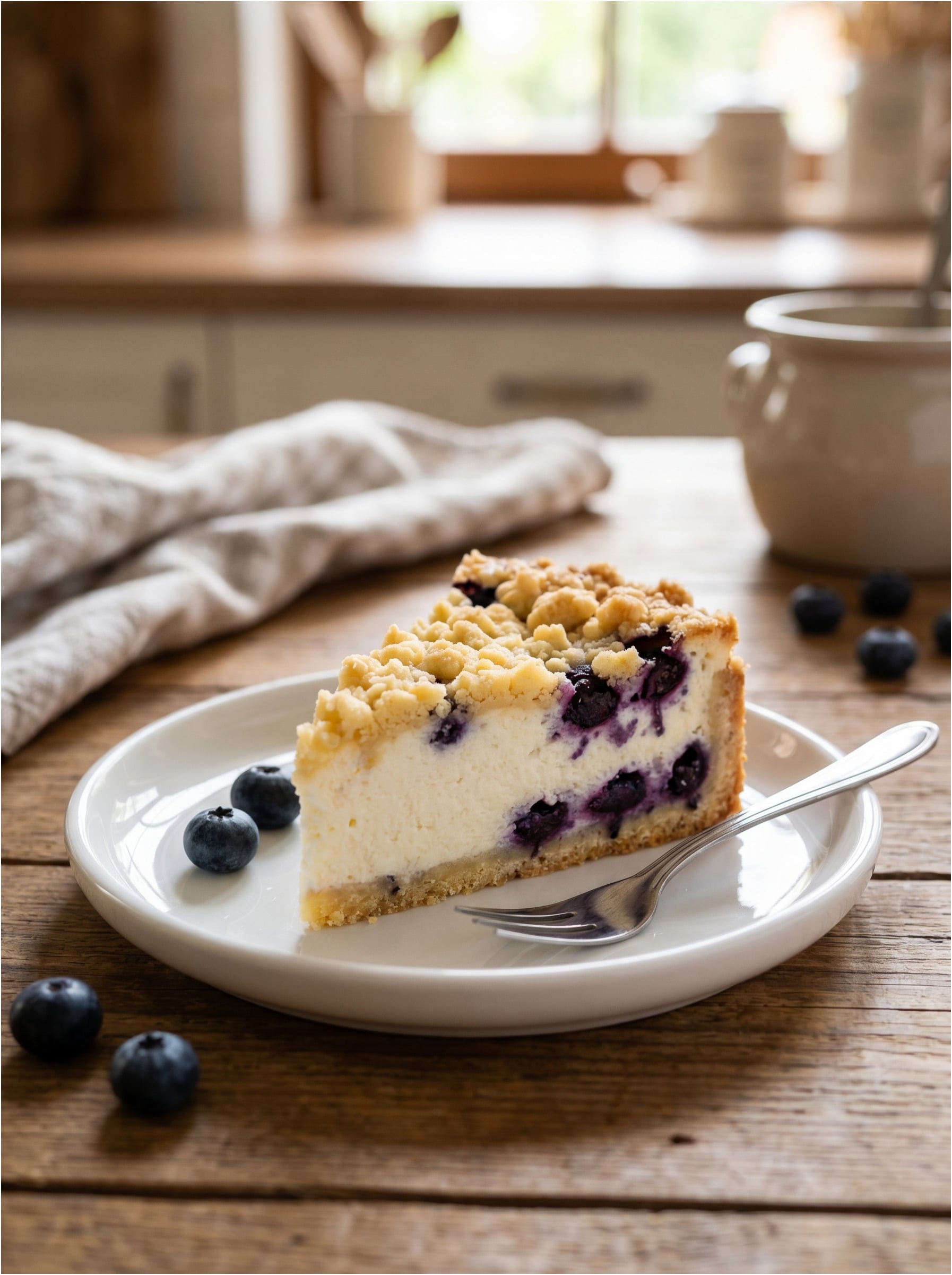 Butterkuchen mit Quark und Heidelbeeren – hausgemachter Blechkuchen