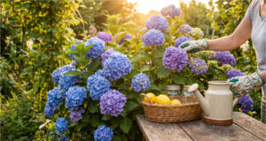 Möchten Sie Hortensien mit riesigen Blüten? Gönnen Sie ihnen alle zwei Wochen diesen sauren Küchen-Drink Hortensien mit üppigen Blüten dank saurer Gießlösung