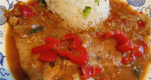 Ehrliche Zigeuner-Schweinebraten mit Tomaten, Knoblauch und Paprika