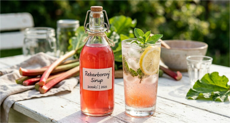 Erfrischender hausgemachter Rhabarbersirup mit Rohrzucker: Ideal für Sommerlimonaden
