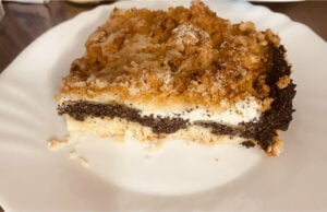 Saftiger Streuselkuchen mit Mohn, Quark und Marmor-Effekt – die perfekte Ergänzung zum Nachmittagskaffee Saftiger Streuselkuchen mit Mohn, Quark und Marmoreffekt