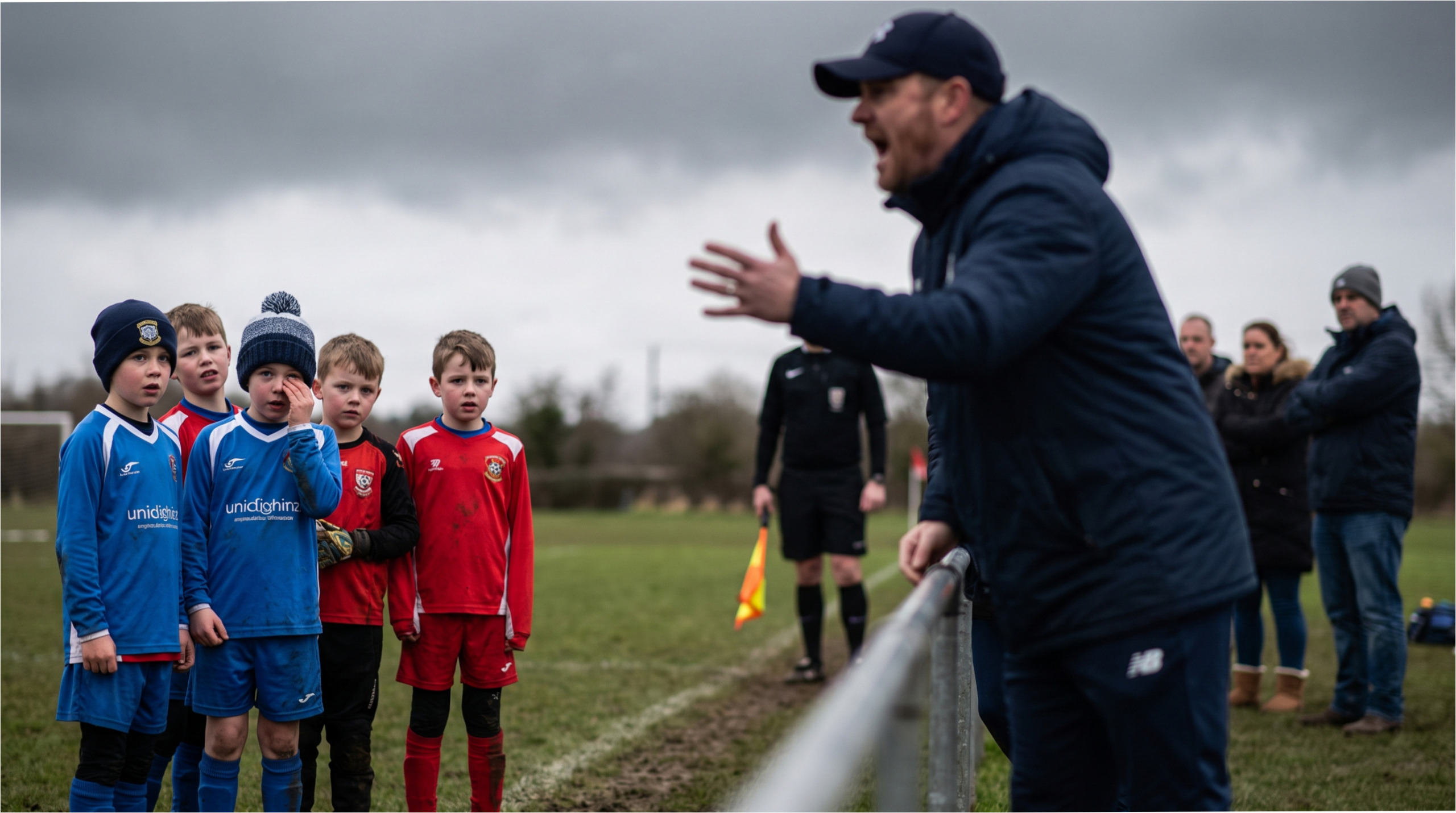 Anspannung beim Kinderfußball.