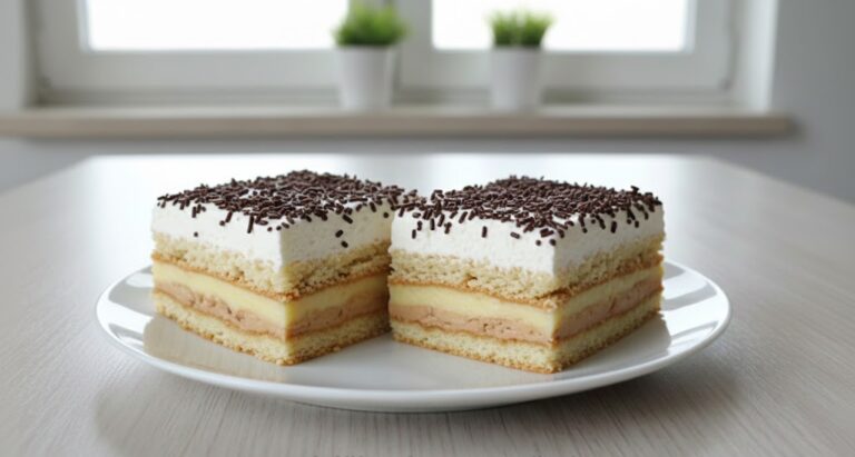 Buntes Vergnügen ohne Backofen: Ungebackene Bingo-Schnitten mit Bananen-, Karamell- und Vanillepudding