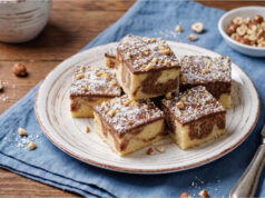Blechkuchen mit Schokoladenglasur: Einfacher Marmorkuchen mit Nüssen und Kokos Blechkuchen mit Schokoladenglasur, Nüssen und Kokos