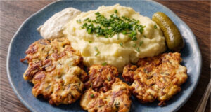 Hähnchen-Frikadellen mit Sauerrahm: Saftiges Mittagessen aus wenigen einfachen Zutaten Hähnchen-Frikadellen mit Sauerrahm – saftiges Mittagessen aus wenigen Zutaten