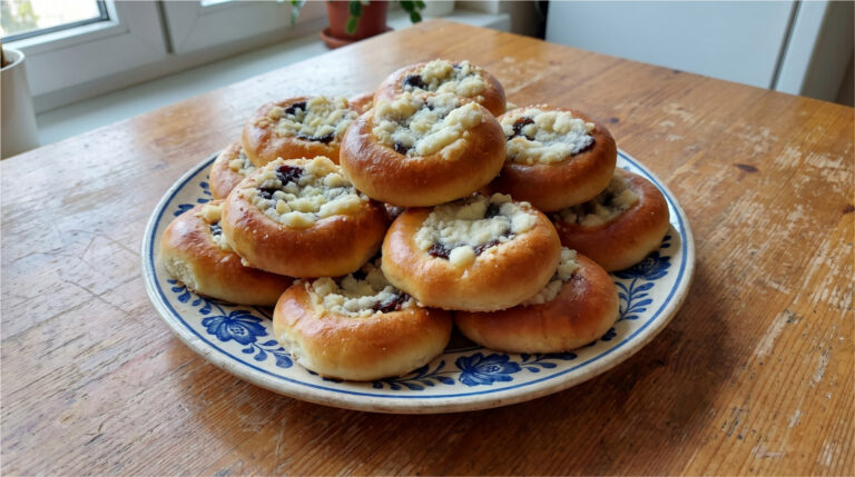 Hausgemachte Ölkuchen mit Quark und Powidl: Süßes Gebäck ohne Gehzeit
