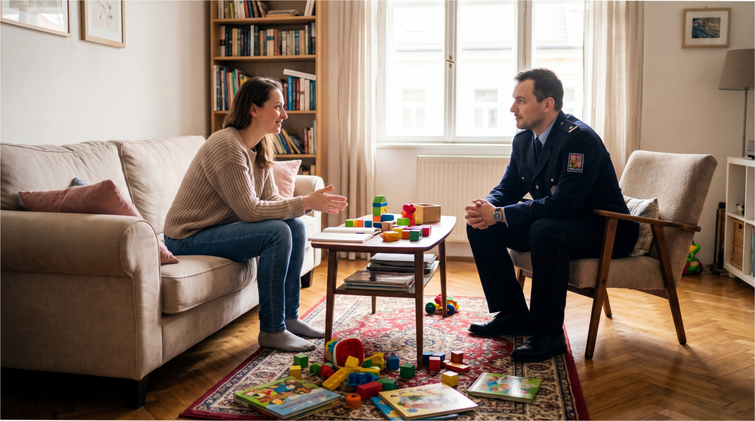 Die Polizei untersucht die Situation in der Wohnung.
