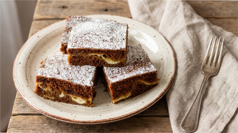 Schwarzer Kuchen mit Quark und Lotus-Keksen: Saftiges Gebäck ohne langes Aufschlagen
