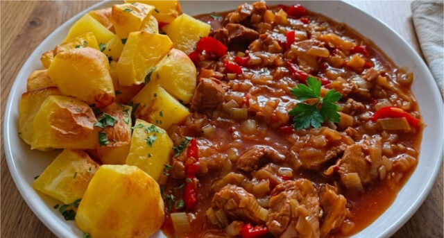 schweinefilet-mit-speck-paprika-lauch-pfannenmischung Schweinefilet mit Speck, Paprika und Lauch – saftige Pfannenmischung