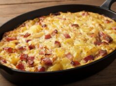 Überbackenes Sauerkraut mit Kartoffeln, Wurst und Sahne: Rezept für ein herzhaftes Ofengericht voller Geschmack Überbackene Kartoffeln mit Sauerkraut, Wurst und Schinken: ehrliches Ofengericht aus einer Form