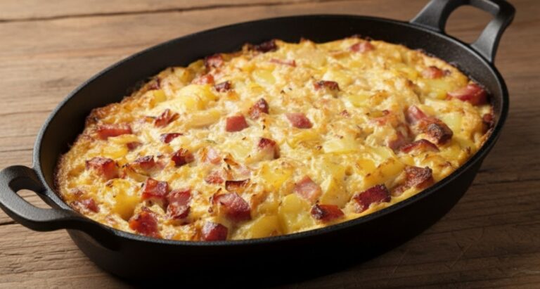 Überbackenes Sauerkraut mit Kartoffeln, Wurst und Sahne: Rezept für ein herzhaftes Ofengericht voller Geschmack