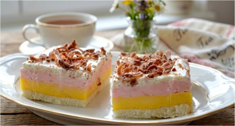 Cremiges Trikolore-Dessert: Rezept für dreifarbigen Genuss mit Baiserboden, doppelter Creme und Schlagsahne