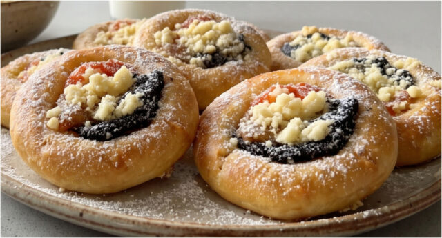altbohmische-hefekuchen-lebkuchenteig-mohn-nuss-250 Altböhmische Hefekuchen mit Lebkuchenteig und drei Füllungen