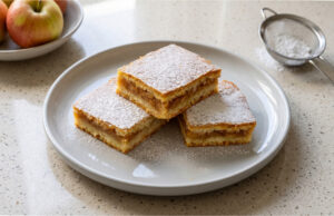 Apfelkuchen mit Nüssen: Zarter Butterteig und einfache Zubereitung vom Blech Apfelkuchen mit Nüssen auf dem Blech