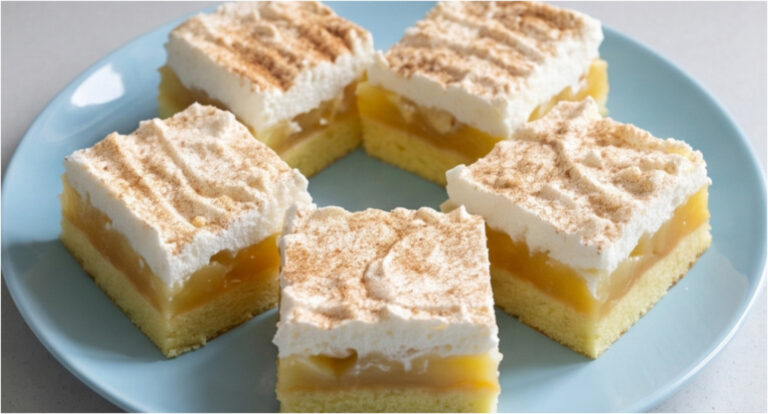 Apfelschnitten mit Quark-Sahne: Saftiges und erfrischendes Blechdessert