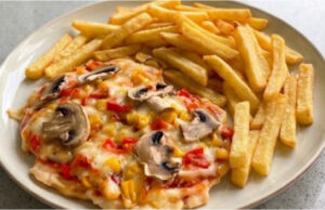 Hähnchenschnitzel à la Pizza: Saftiges Fleisch mit Käse und Gemüse vom Blech Hähnchenschnitzel à la Pizza mit Käse und Gemüse auf dem Blech