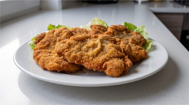 Hähnchenschnitzel in Senfmarinade: Saftiges Fleisch aus der Pfanne in wenigen Minuten