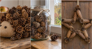 Sparen Sie an Herbstdekorationen: 20 wunderschöne Ideen mit Zapfen, die Sie beim Spaziergang sammeln Herbstliche Zapfendeko im Glas