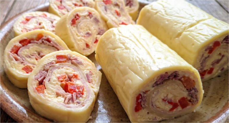 Käseroulade mit Eiersalat: Luxuriöse kalte Vorspeise