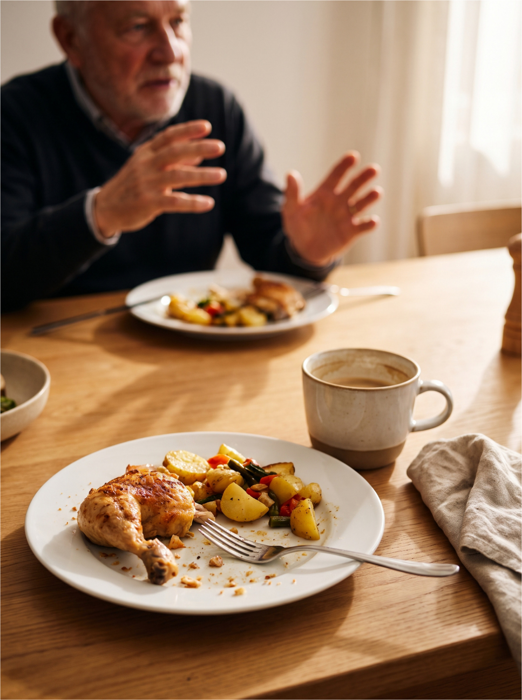 Ein Mittagessen, das in Anspannung endete.