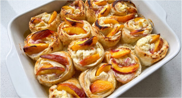 nektarinen-quark-schnecken-blaetterteig-gebaeck Nektarinen-Quark-Schnecken – zartes Gebäck aus Blätterteig ohne Gehzeit