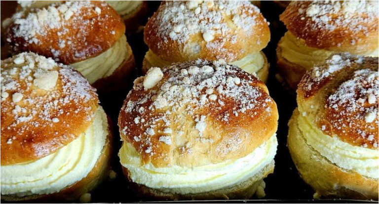 Prager Kolatschen: Flaumige Hefebrötchen mit Vanillecreme und knusprigen Streuseln