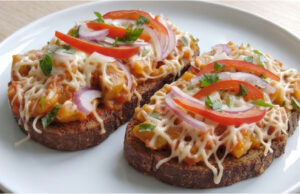 Würzige Mischung für Knoblauchbrot mit Schweinefleischstreifen: Schnelles und leckeres Abendessen Würzige Mischung für Knoblauchbrot mit Schweinefleischstreifen – Ajvar verleiht volles, leicht rauchiges Aroma